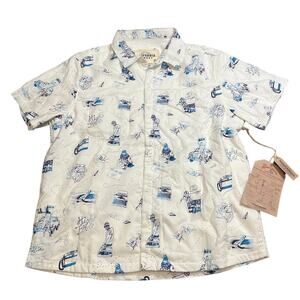 NWT California Cowboy Men’s High Water Shirt - The Analog, White Sand Size Large